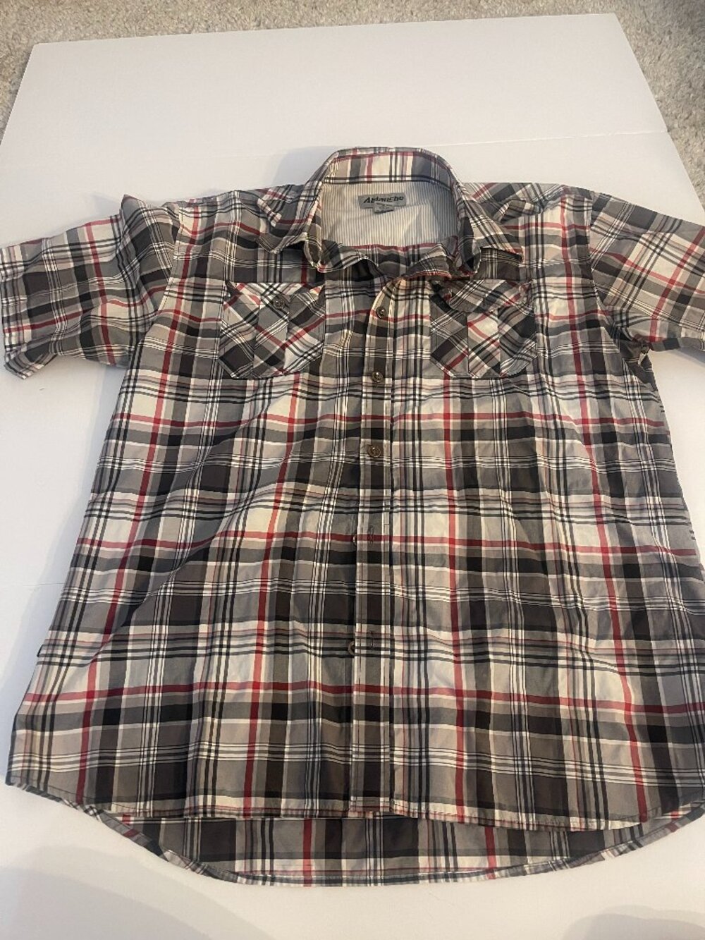 Ablanche New York Men’s XL Plaid Short Sleeve Button Up Shirt